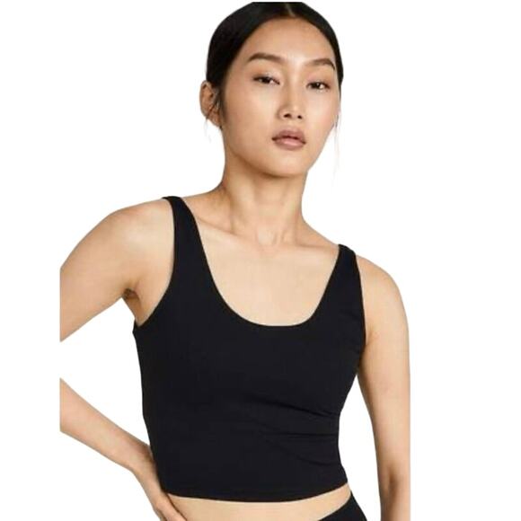 Yogalicious Lux Scoop Neck Athletic Tank Bra Black Womens size Small NWT - Picture 1 of 5
